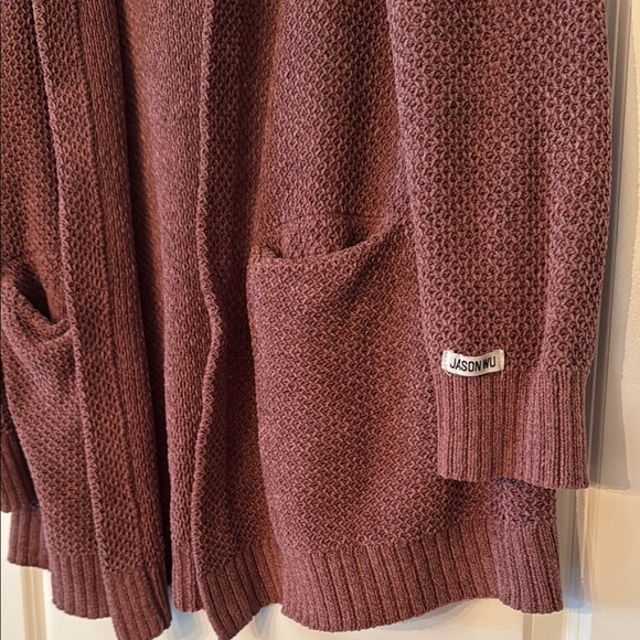 Jason Wu Mauve Purple Chenille Cardigan Sweater - Picture 3 of 5